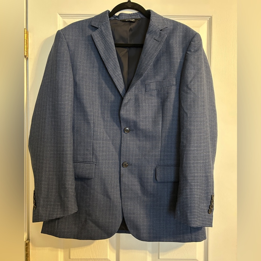 Jos. A. Bank Navy Checkered Sports Jacket
